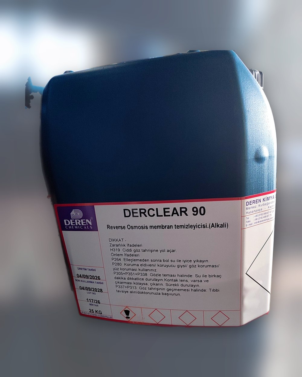 DERCLEAR 90 25 kg bidon – Deren Kimya ürün fotoğrafı