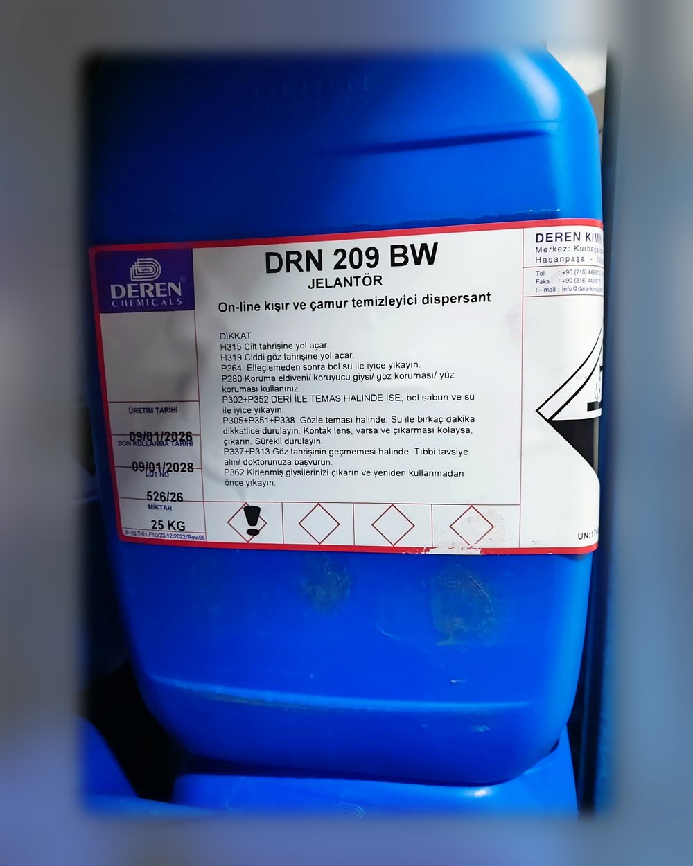 DRN 209 BW JELANTÖR 25 kg bidon – Deren Kimya ürün fotoğrafı